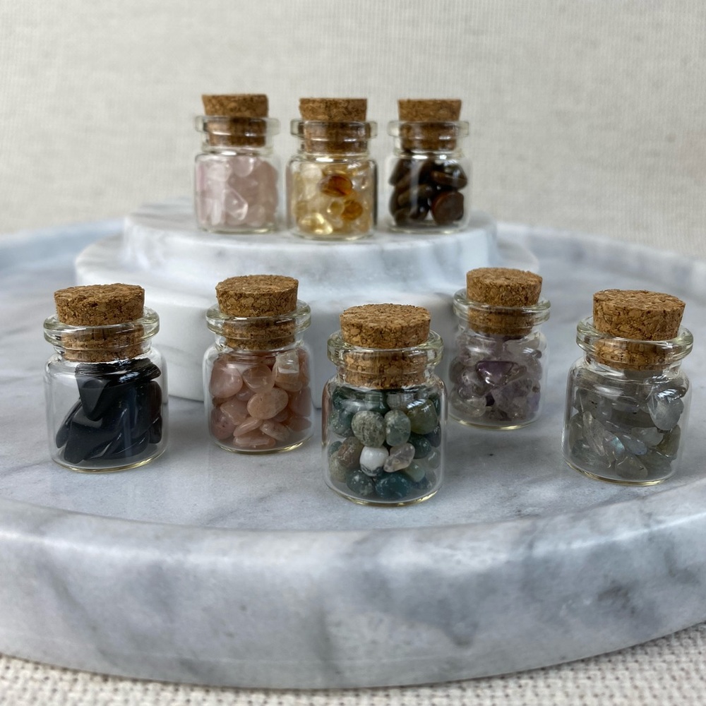 Crystal Gemstone Bottle Set